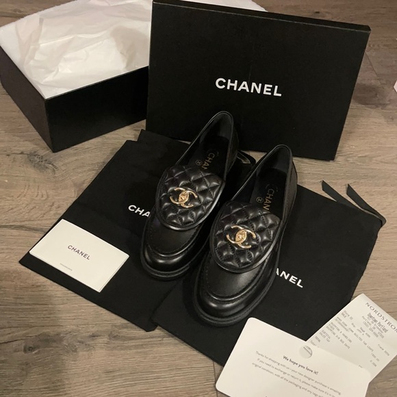 chanel loafers quilted